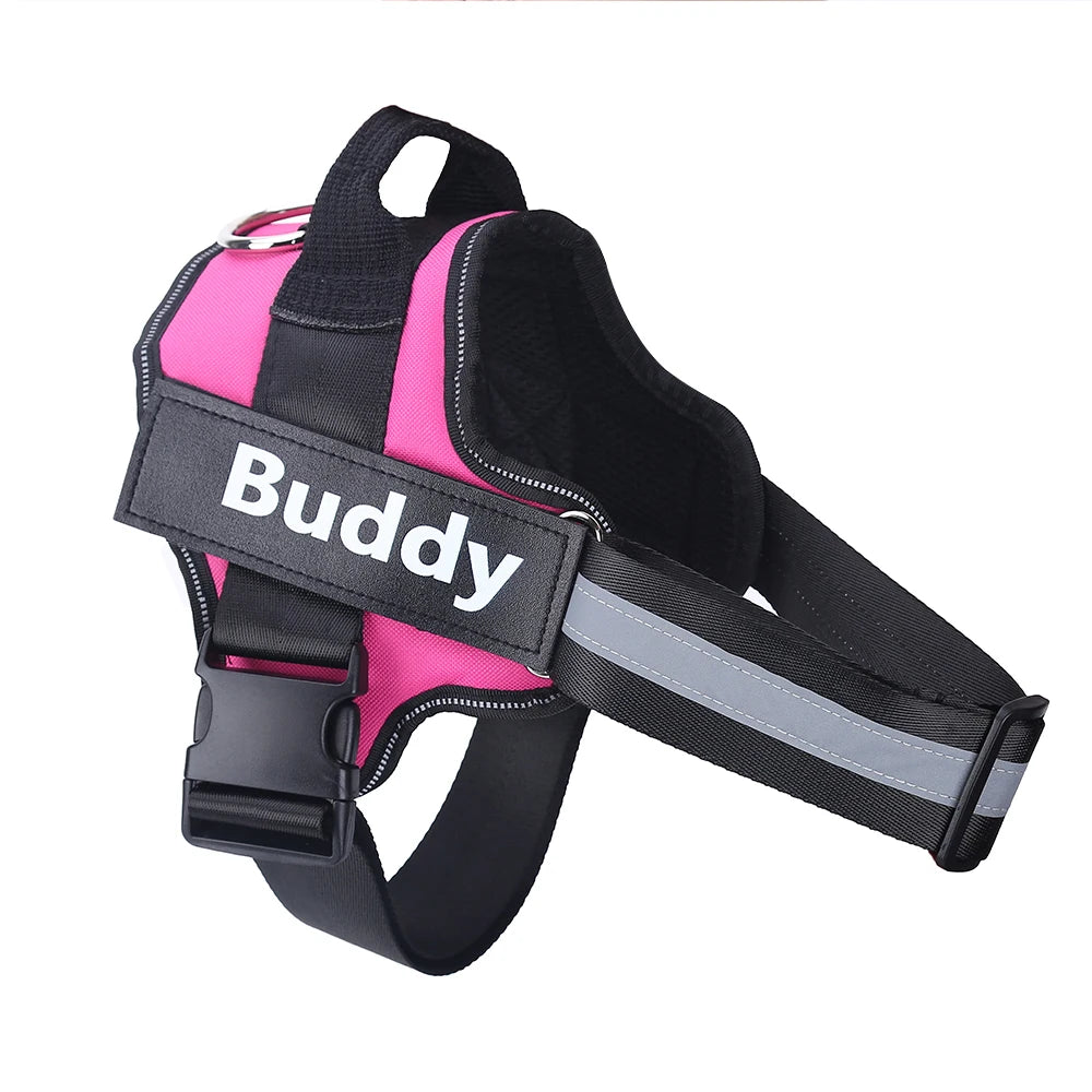 Personalized Dog Harness NO PULL Reflective Breathable Pet Harness Vest For Small Large Dog outdoor Walk Training Accessories