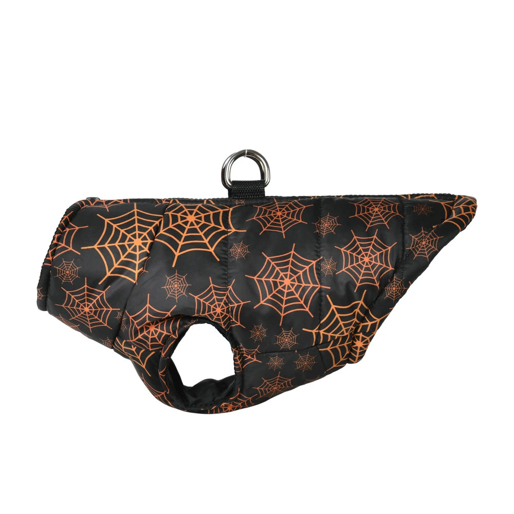 Halloween Print Waterproof Jacket For Small - Medium Dogs and Cats , Pumpkin Picking, Trick or treating or Partying!