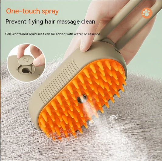 New Pet Spray Comb for Cats and Dogs Pet Electric Spray Hair Removal Comb One Key Spray Anti-Flying Massage Brush